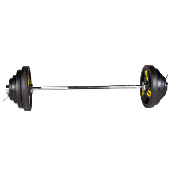 Zestaw: gryf + obciążenia olimpijskie inSPORTline Biceps Herk 120 cm/50 mm 10-45 kg - obrazek 2