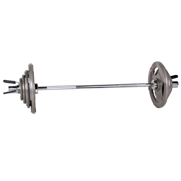 Zestaw olimpijski: gryf + obciążenia inSPORTline Biceps HAMERTON 120 cm/50 mm 10-45 kg - obrazek 2